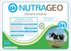 Nutrageo, préventions des dermatites et boiteries : étiquette produit et compositioin